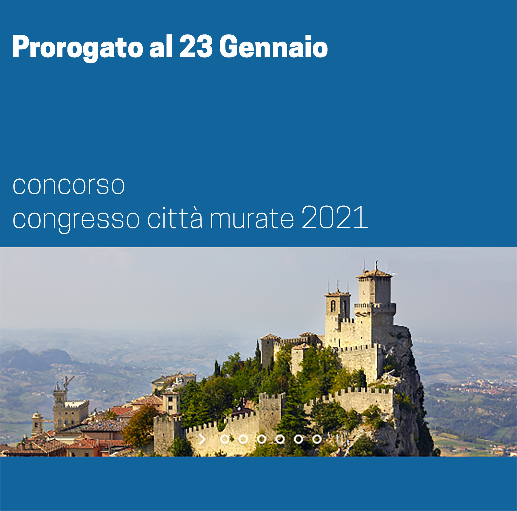 Concorso congresso città murate